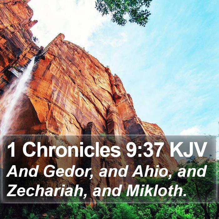 1 Chronicles 9:37 KJV Bible Study