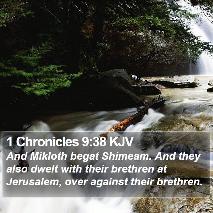 1 Chronicles 9:38 KJV Bible Study