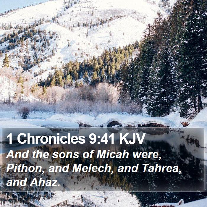 1 Chronicles 9:41 KJV Bible Study