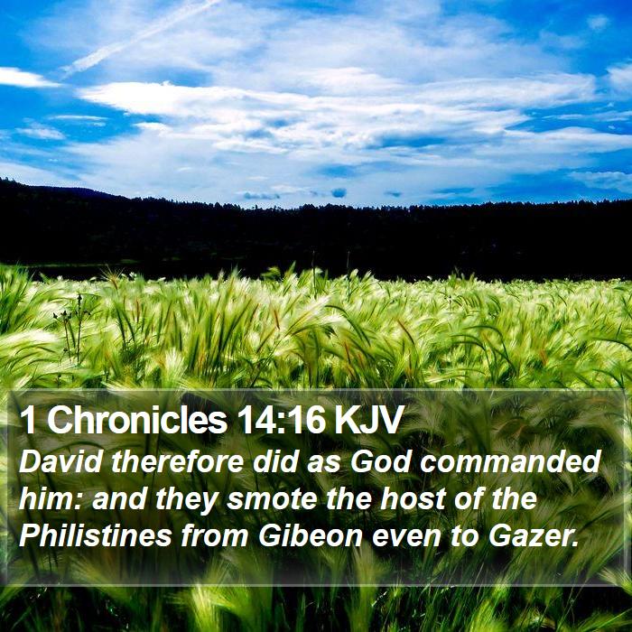 1 Chronicles 14:16 KJV Bible Study