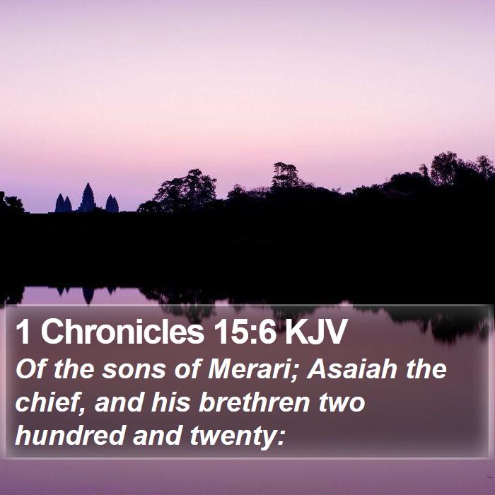 1 Chronicles 15:6 KJV Bible Study