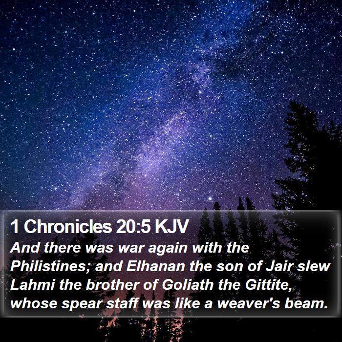 1 Chronicles 20:5 KJV Bible Study