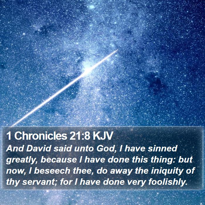1 Chronicles 21:8 KJV Bible Study