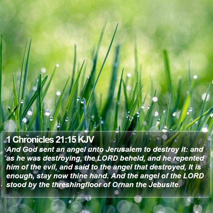 1 Chronicles 21:15 KJV Bible Study