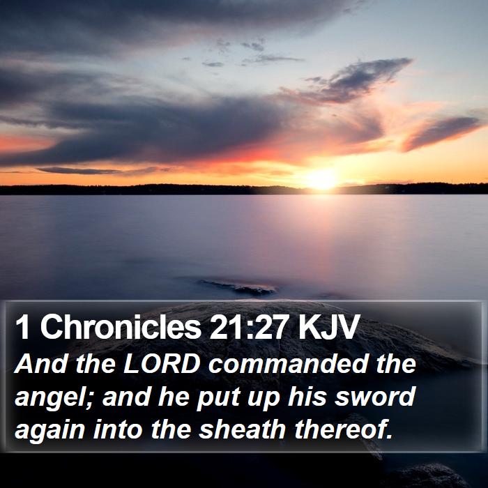 1 Chronicles 21:27 KJV Bible Study