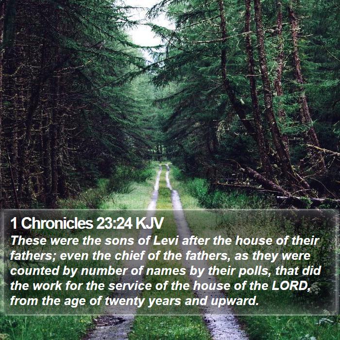1 Chronicles 23:24 KJV Bible Study