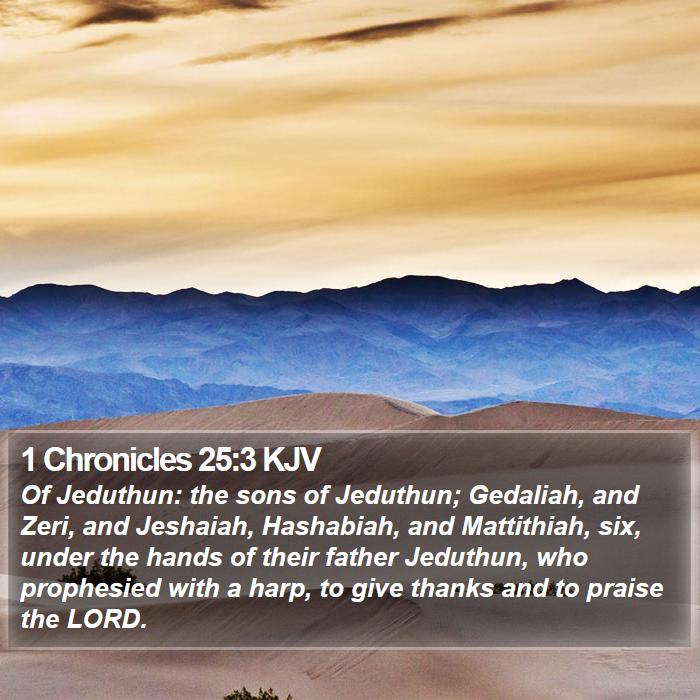 1 Chronicles 25:3 KJV Bible Study