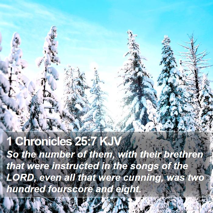 1 Chronicles 25:7 KJV Bible Study