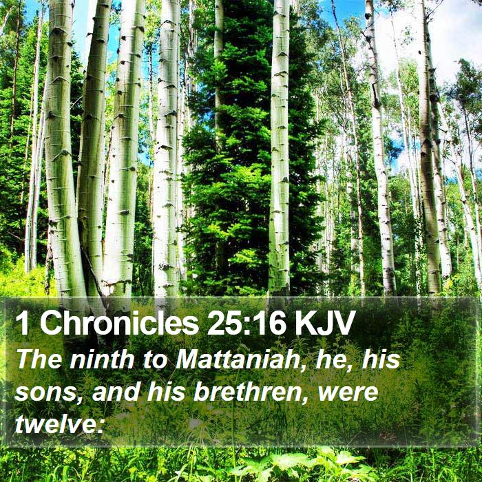 1 Chronicles 25:16 KJV Bible Study