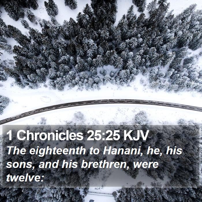 1 Chronicles 25:25 KJV Bible Study