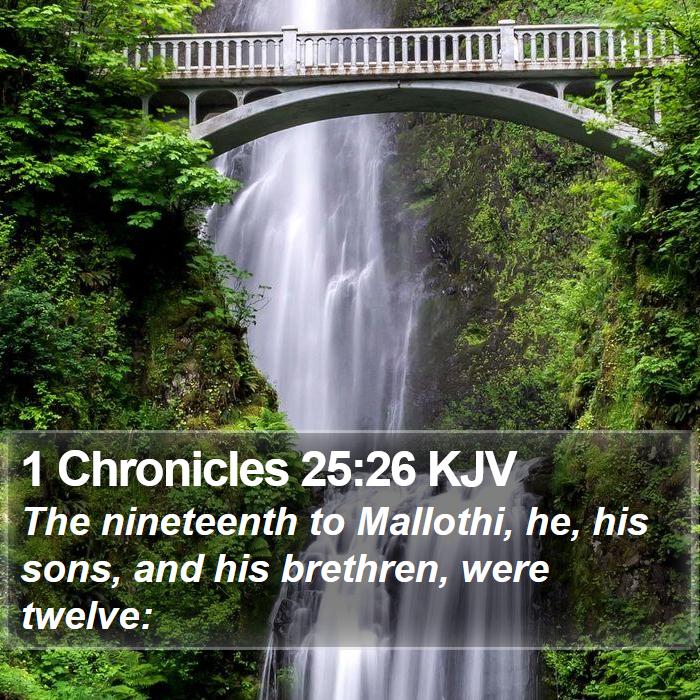 1 Chronicles 25:26 KJV Bible Study