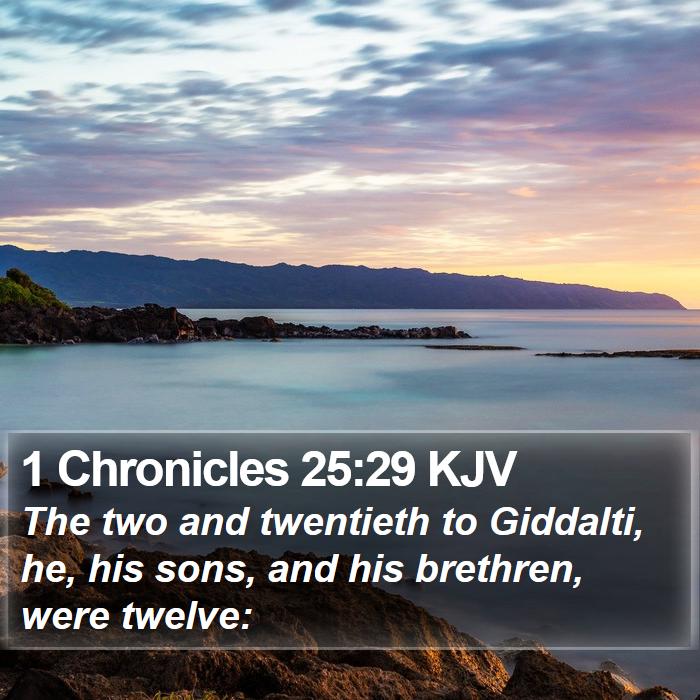 1 Chronicles 25:29 KJV Bible Study