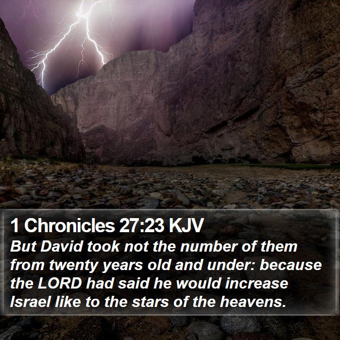 1 Chronicles 27:23 KJV Bible Study