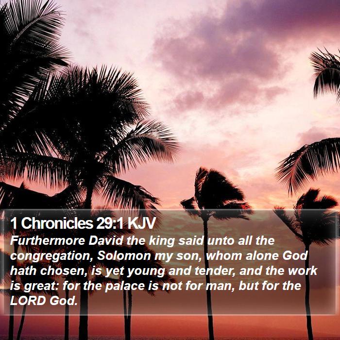 1 Chronicles 29:1 KJV Bible Study