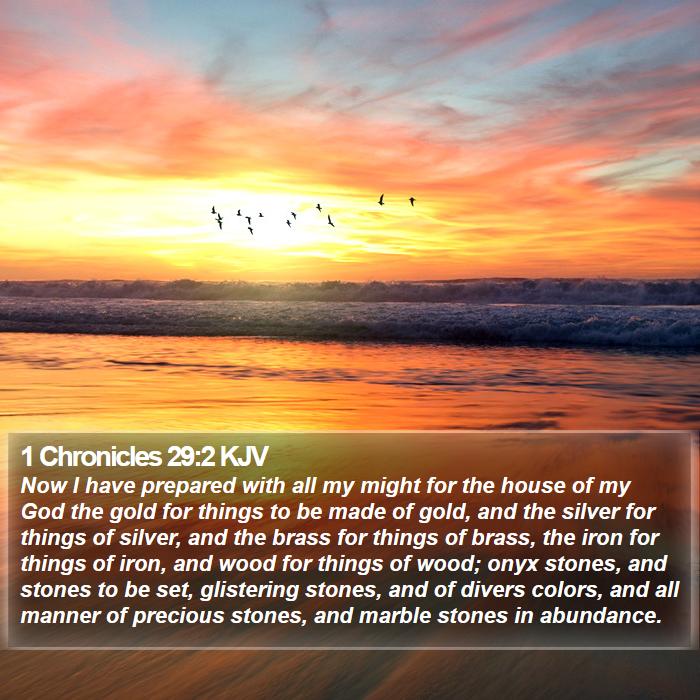 1 Chronicles 29:2 KJV Bible Study