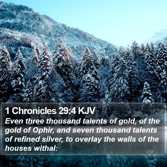 1 Chronicles 29:4 KJV Bible Study