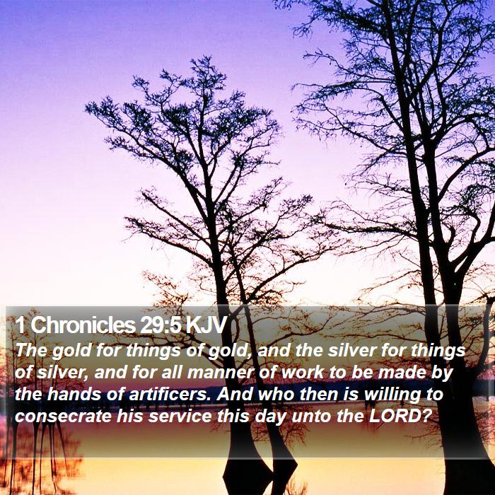 1 Chronicles 29:5 KJV Bible Study