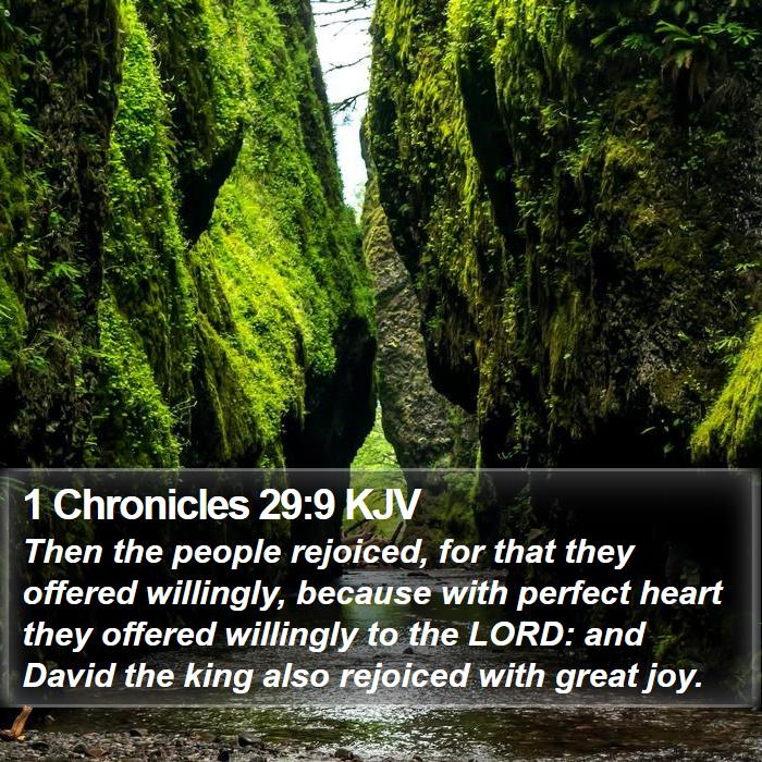 1 Chronicles 29:9 KJV Bible Study