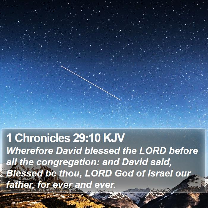 1 Chronicles 29:10 KJV Bible Study