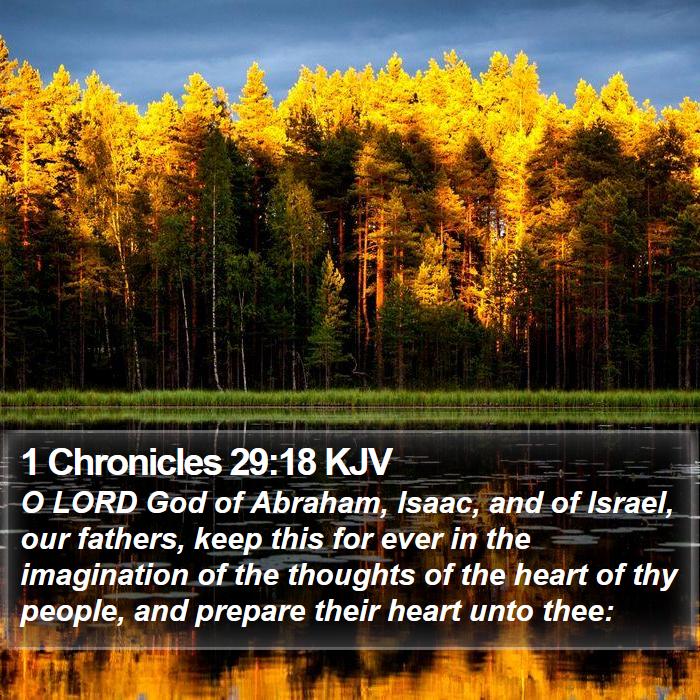 1 Chronicles 29:18 KJV Bible Study