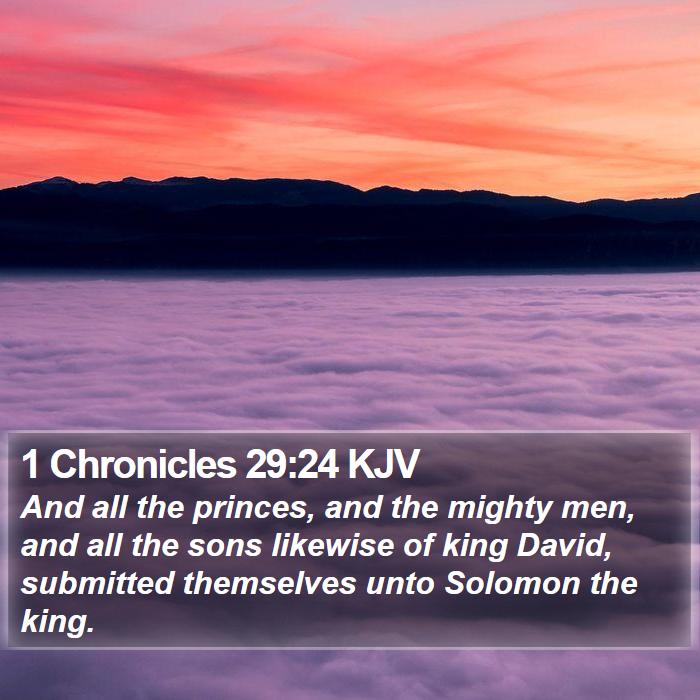 1 Chronicles 29:24 KJV Bible Study