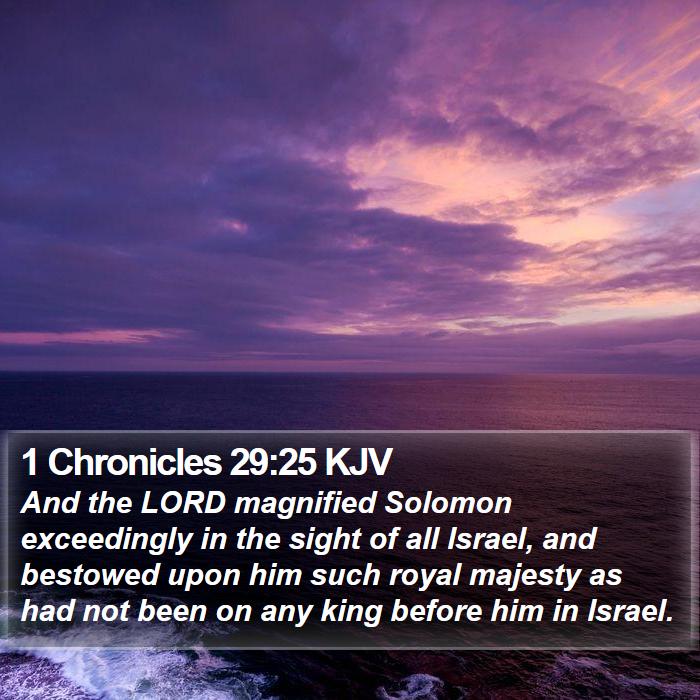 1 Chronicles 29:25 KJV Bible Study