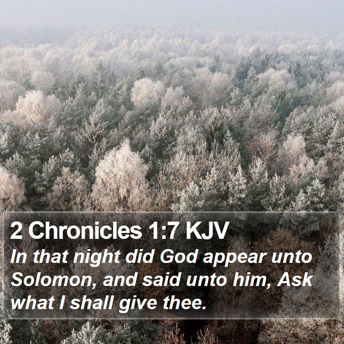 2 Chronicles 1:7 KJV Bible Study