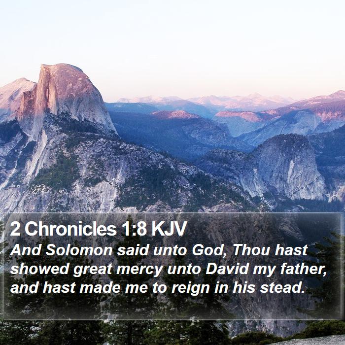 2 Chronicles 1:8 KJV Bible Study