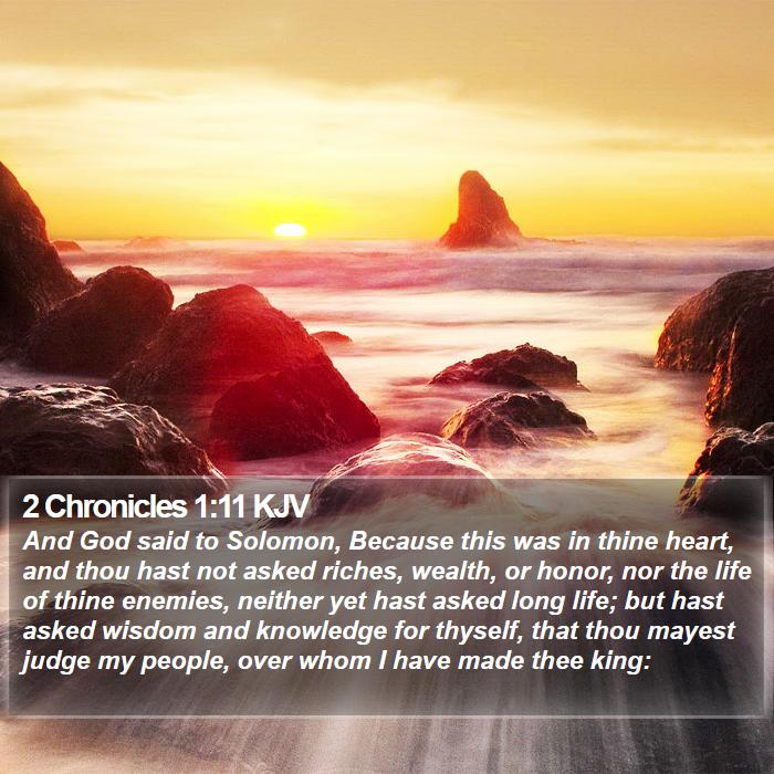 2 Chronicles 1:11 KJV Bible Study