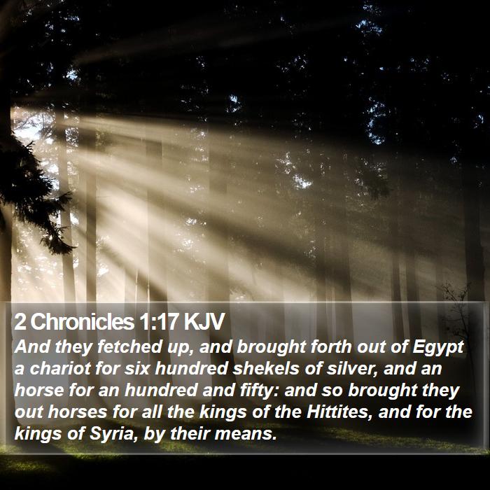 2 Chronicles 1:17 KJV Bible Study