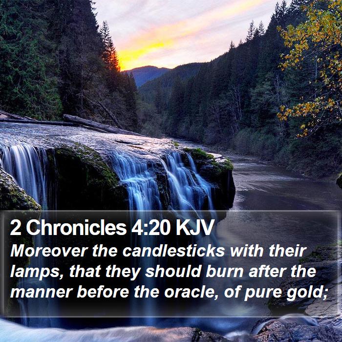 2 Chronicles 4:20 KJV Bible Study