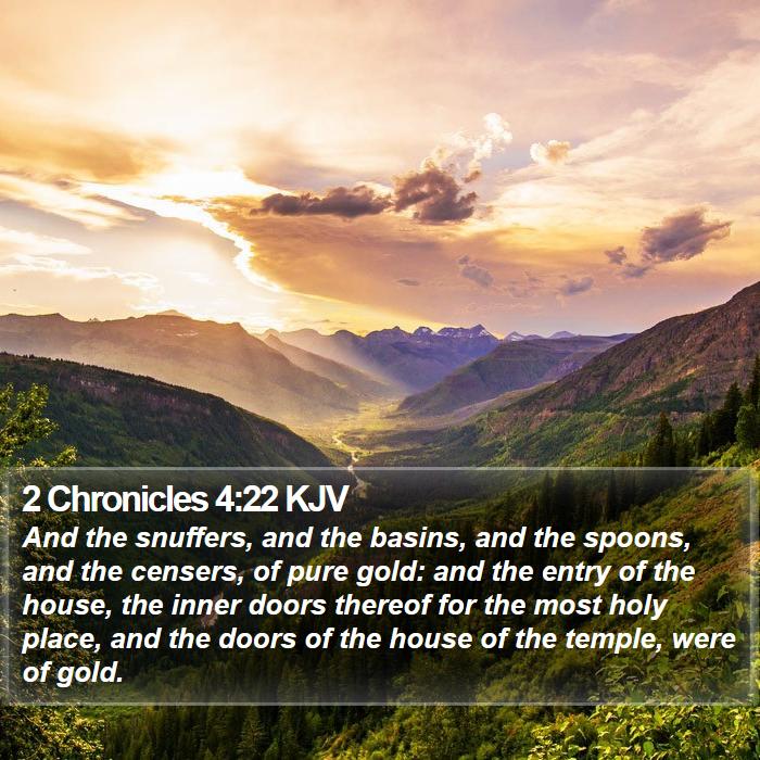 2 Chronicles 4:22 KJV Bible Study