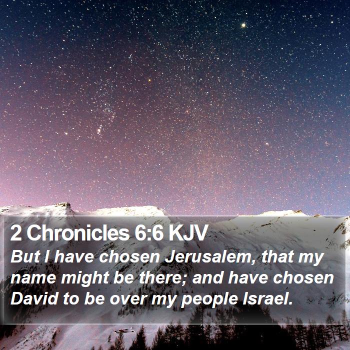 2 Chronicles 6:6 KJV Bible Study