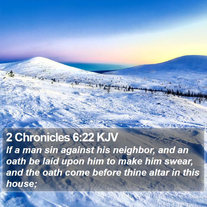 2 Chronicles 6:22 KJV Bible Study