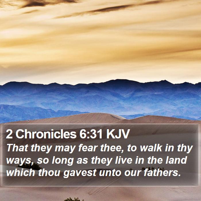 2 Chronicles 6:31 KJV Bible Study