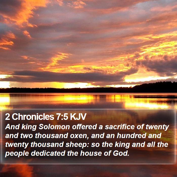 2 Chronicles 7:5 KJV Bible Study