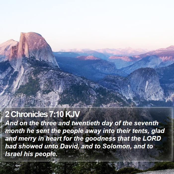 2 Chronicles 7:10 KJV Bible Study