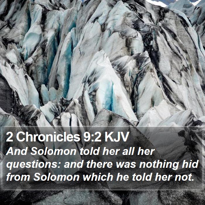 2 Chronicles 9:2 KJV Bible Study