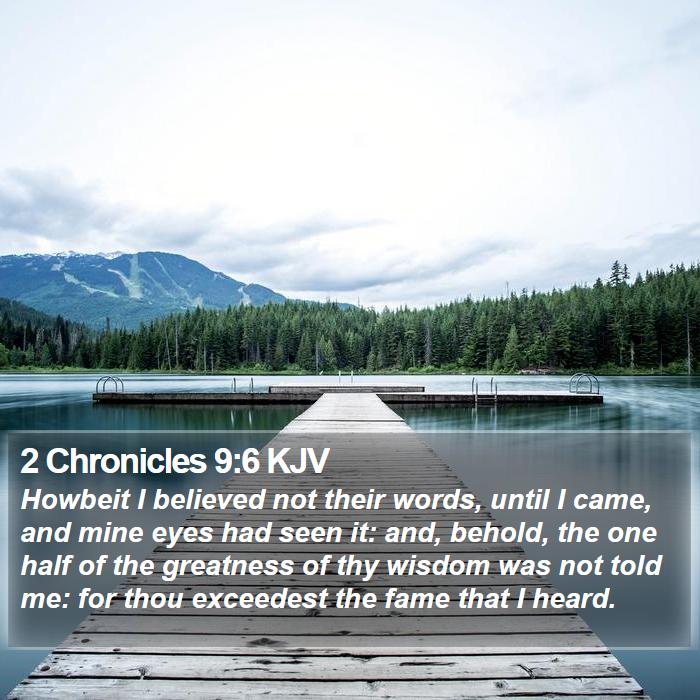 2 Chronicles 9:6 KJV Bible Study