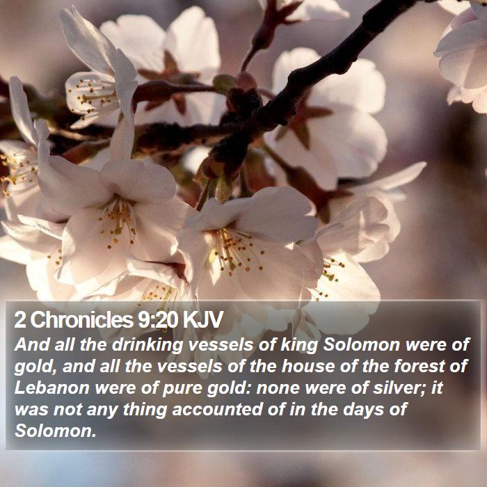 2 Chronicles 9:20 KJV Bible Study