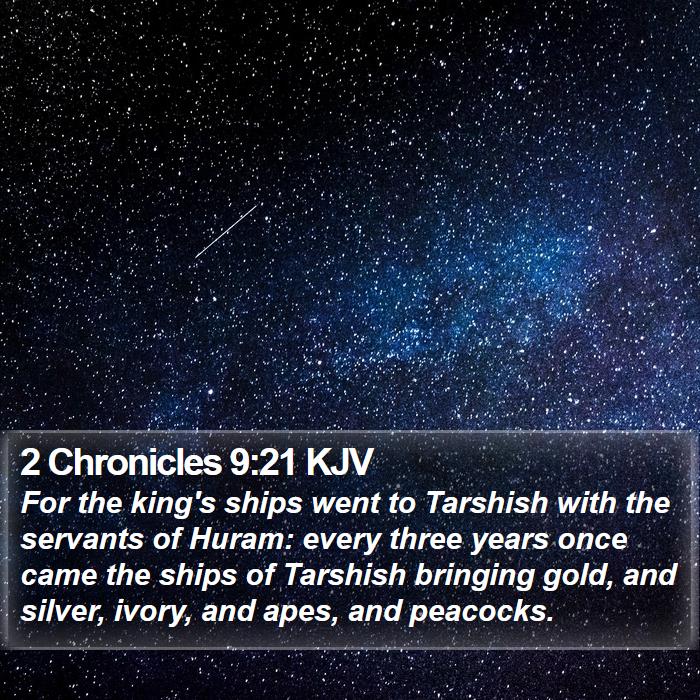 2 Chronicles 9:21 KJV Bible Study