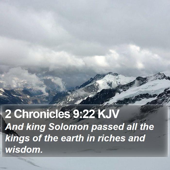 2 Chronicles 9:22 KJV Bible Study