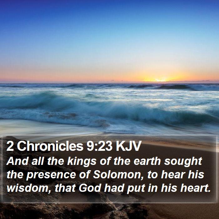 2 Chronicles 9:23 KJV Bible Study