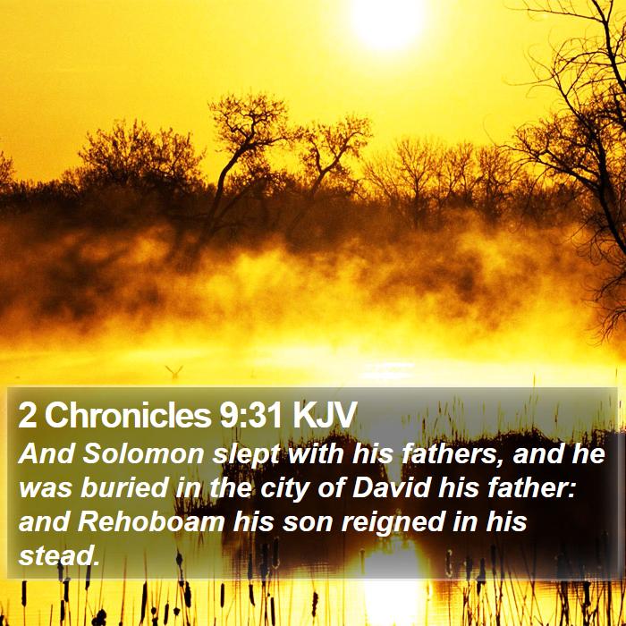 2 Chronicles 9:31 KJV Bible Study