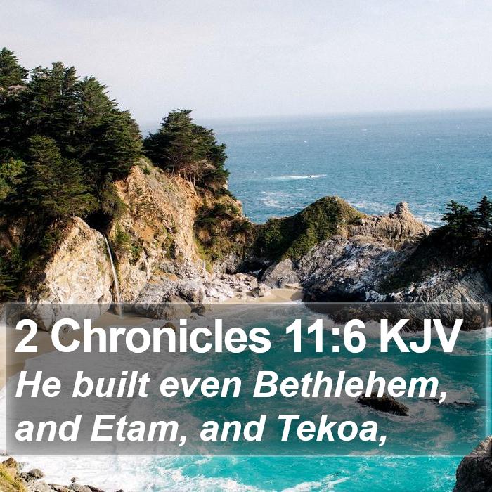 2 Chronicles 11:6 KJV Bible Study