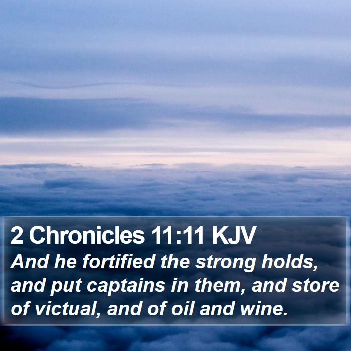 2 Chronicles 11:11 KJV Bible Study