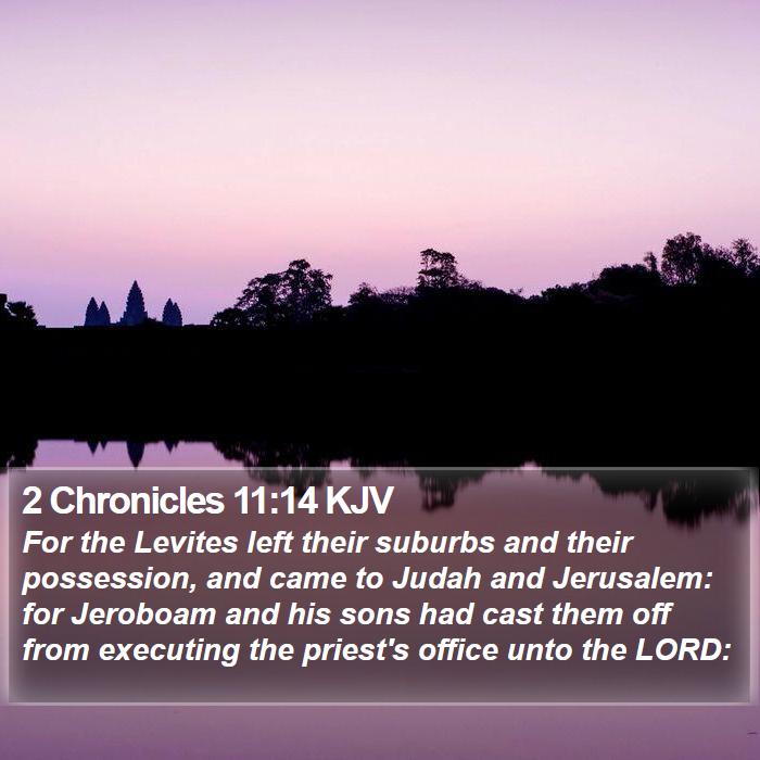 2 Chronicles 11:14 KJV Bible Study