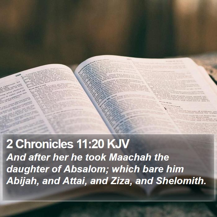 2 Chronicles 11:20 KJV Bible Study