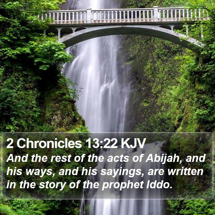 2 Chronicles 13:22 KJV Bible Study