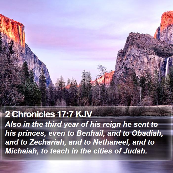 2 Chronicles 17:7 KJV Bible Study